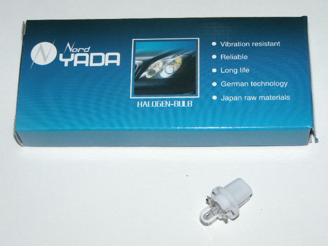 Лампа щитка пр. 12V W1.2W T5 без цок. с патрон. BX8.5d