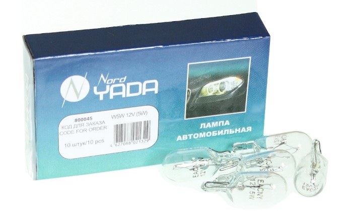 Лампа габарит. 12V W5W T10 без цок. W2.1x9.5d
