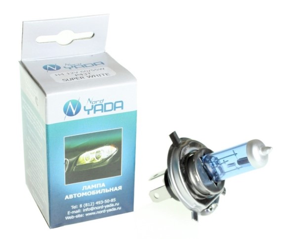 Лампа H4 12V 60/55W P43t н/о SUPER WHITE
