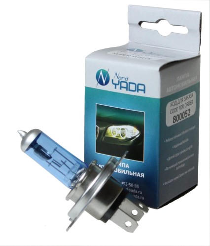 Лампа H4 12V 100/90W P43t н/о SUPER WHITE