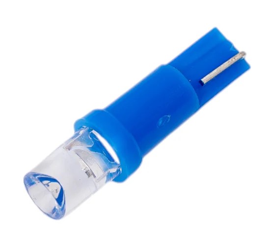 Лампа щитка пр. 12V W1.2W T5 1 LED без цок. W2x4.6d синяя