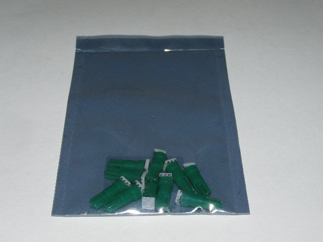 Лампа щитка пр. 12V W1.2W T5 1 SMD без цок. W2x4.6d зеленая