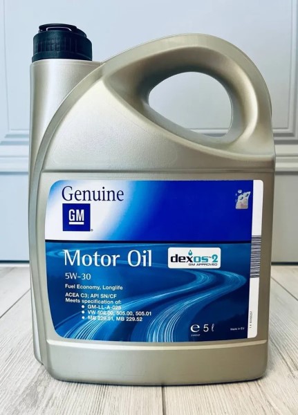 Масло моторное GM Dexos2 5W30 SN/CF C3 (5л.) синтетическое (бенз., диз.)