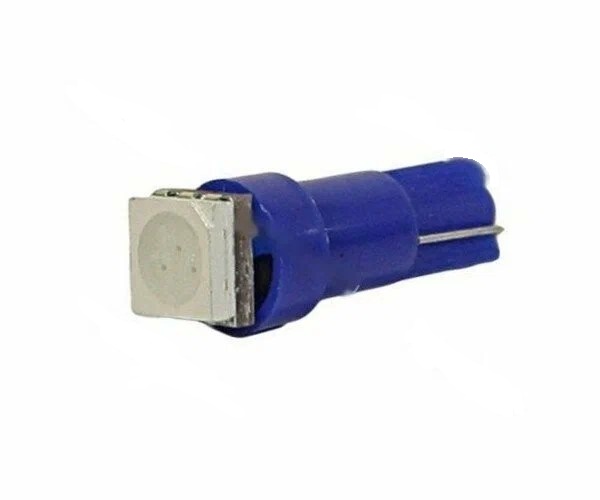 Лампа щитка пр. 12V W1.2W T5 1 SMD без цок. W2x4.6d синяя