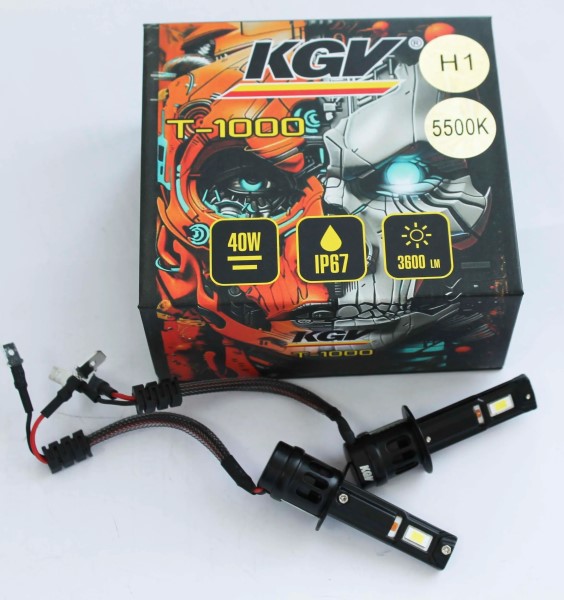 Лампа H1 12V LED 40W/3600LM 5500K 2 шт с вентилятором
