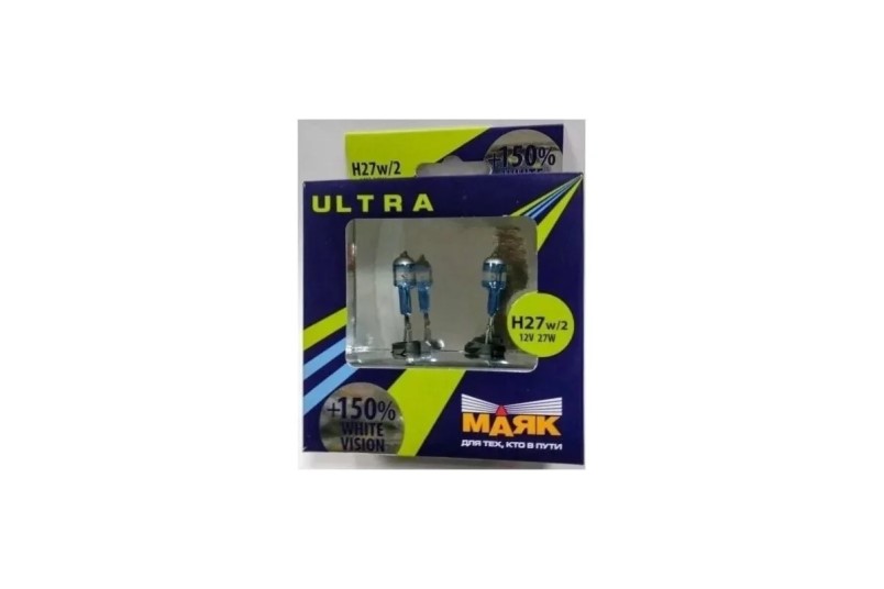 Лампа H27/2 12V /881/ 27W PGJ13 набор +150% SUPER WHITE VISION