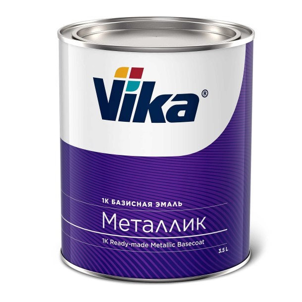 Краска эмаль Vika базовая 1К № 690 Снежная королева металлик 0,75 кг