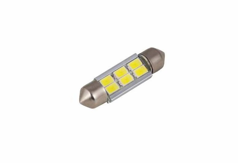 Лампа салонная 12V C10W T11 SV8.5 6 SMD 36мм MINI
