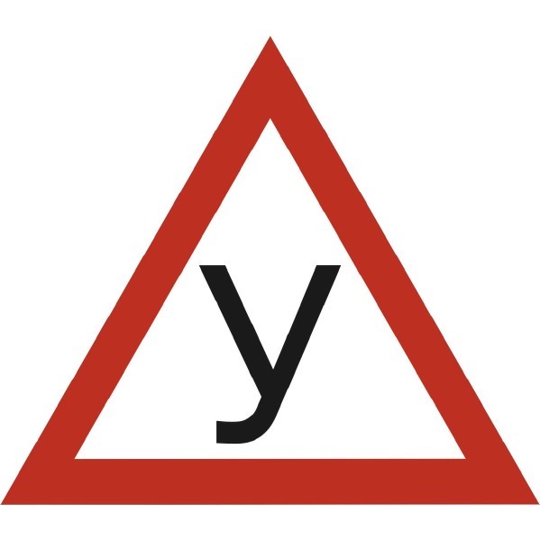 Наклейка Автознак  У  (200*200) наруж (уп. 10шт)