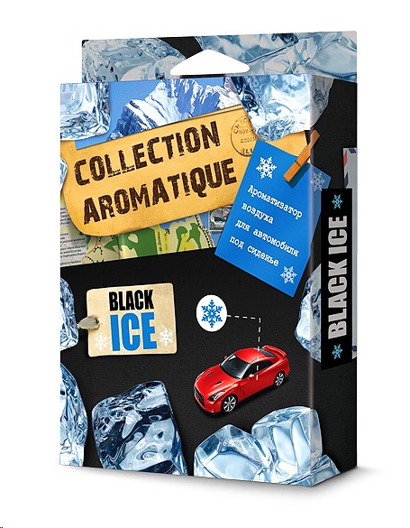Ароматизатор под сиденье  COLLECTION AROMATIQUE  Черный лед/вода 200 мл