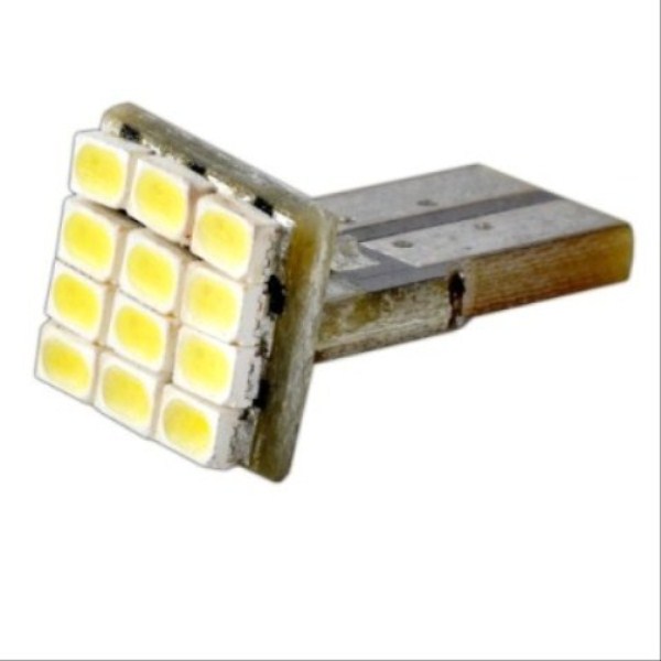 Лампа габарит. 12V W5W T10 12 SMD без цок. W2.1x9.5d (к-т 2 шт)
