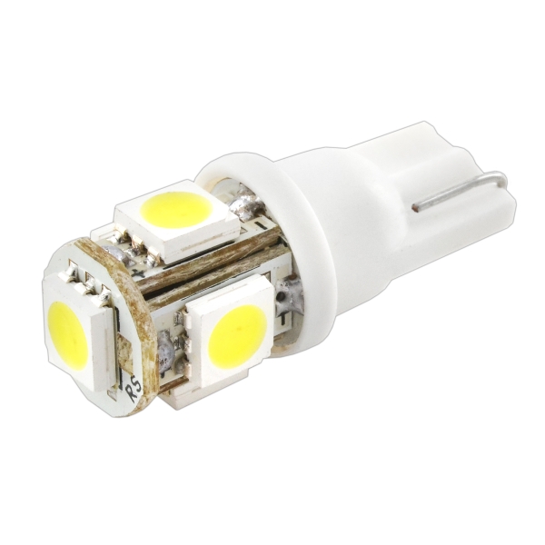 Лампа габарит. 12V W5W T10 5 SMD без цок. W2.1x9.5d (к-т 2 шт)