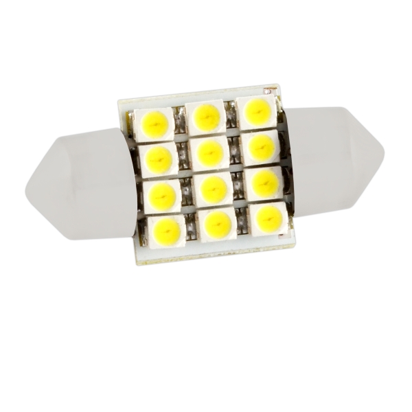 Лампа салонная 12V C10W T11 SV8.5 12 SMD 31мм (к-т 2 шт)