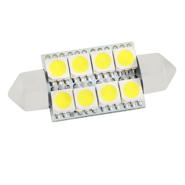 Лампа салонная 12V C10W T11 SV8.5 8 SMD 39мм (к-т 2 шт)