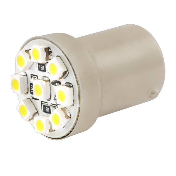 Лампа 1-конт. 12V P21W S25 9 SMD с цок. BA15s (к-т 2 шт)