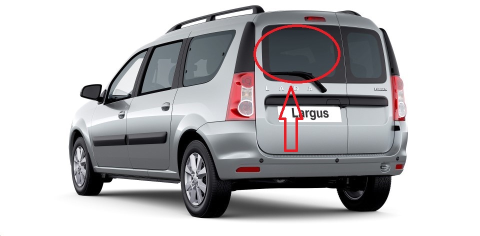 Стекло заднее Lada Largus лев. с обогревом