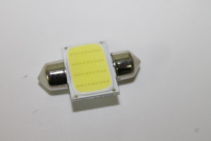 Лампа салонная 12V C10W T11 SV8.5 1 COB 12 Chip 36мм
