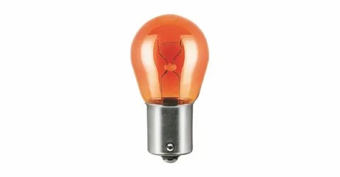 Лампа 1-конт. 12V PY21W S25 со смещен. цок. по радиусу BAU15s желтая