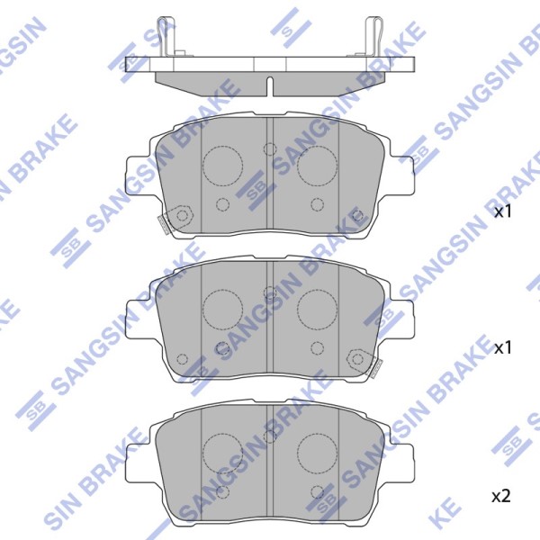 Колодка торм. Toyota Corolla E12 Yaris Lifan Solano Geely MK Cross BYD F3 перед. (HI-Q)