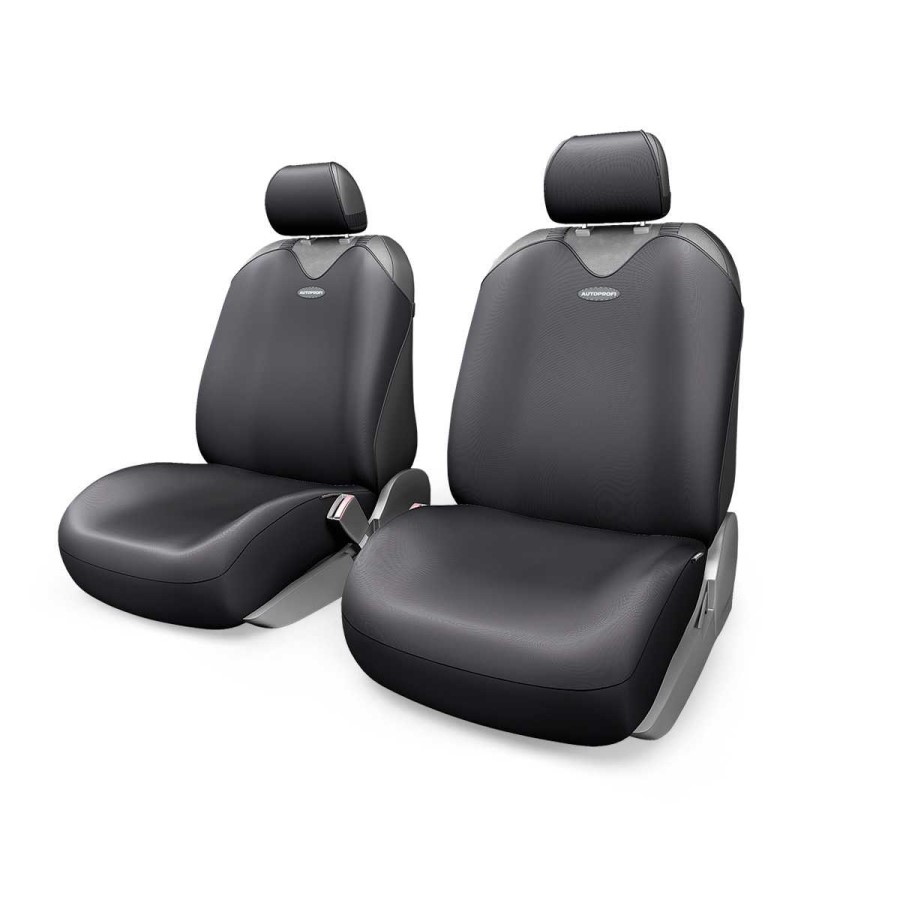 Чехлы-майка на сиденья R-1 Sport Plus /черный/ полиэстер перед.