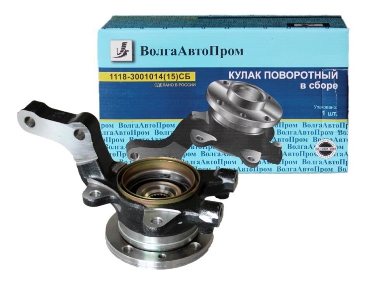 Кулак поворотный /1118,2170/ прав. (без ABS) с подшипником и ступицей