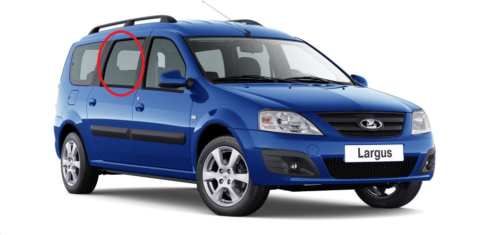 Стекло двери задн. Lada Largus прав. (опускное)