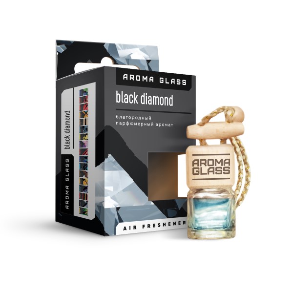 Ароматизатор подвесной  Aroma Glass  Black Diamond (благородный парфюмерный аромат)