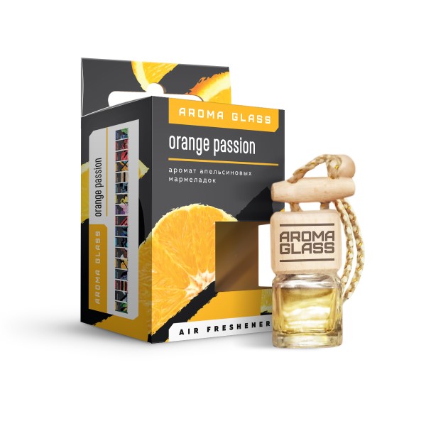 Ароматизатор подвесной  Aroma Glass  Orange Passion (аромат апельсиновых мармеладок)