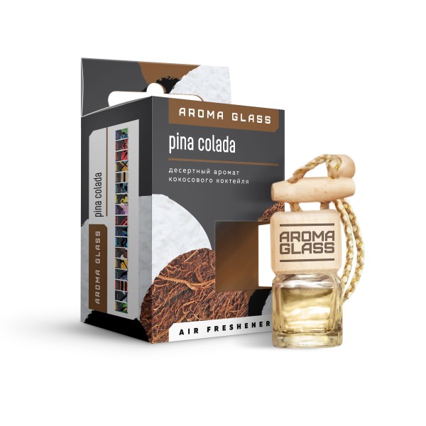 Ароматизатор подвесной  Aroma Glass  Pina Colada (аромат кокосового коктейля)