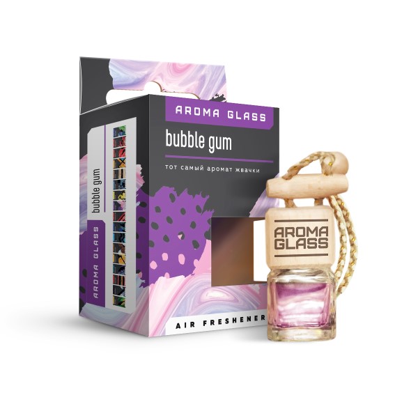 Ароматизатор подвесной  Aroma Glass  Bubble Gum (аромат сладкой жевательной резинки)
