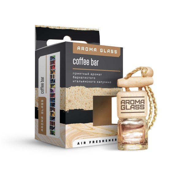 Ароматизатор подвесной  Aroma Glass  Coffee bar (аромат бархатистого капуччино)