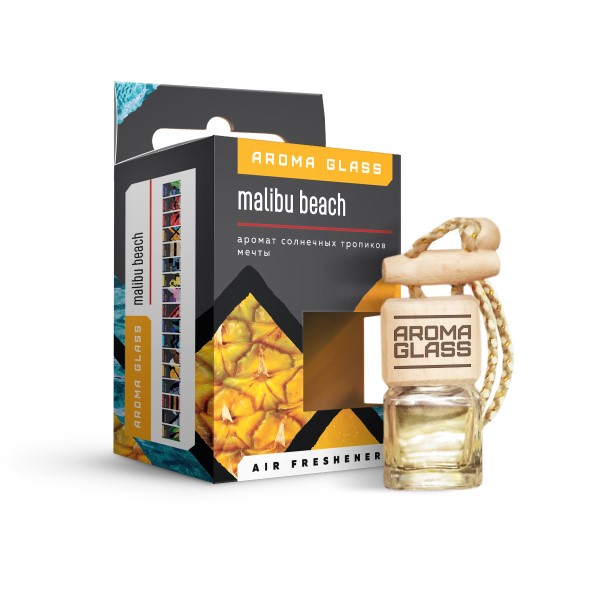Ароматизатор подвесной  Aroma Glass  Malibu Beach (аромат солнечных тропиков)