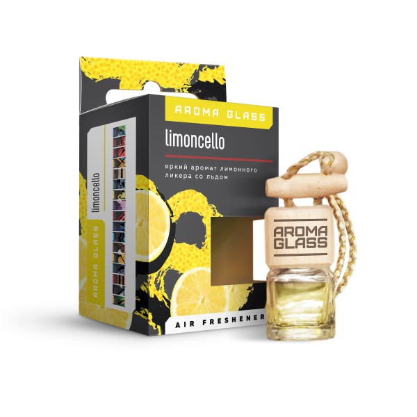 Ароматизатор подвесной  Aroma Glass  Limoncello (аромат лимонного ликера со льдом)