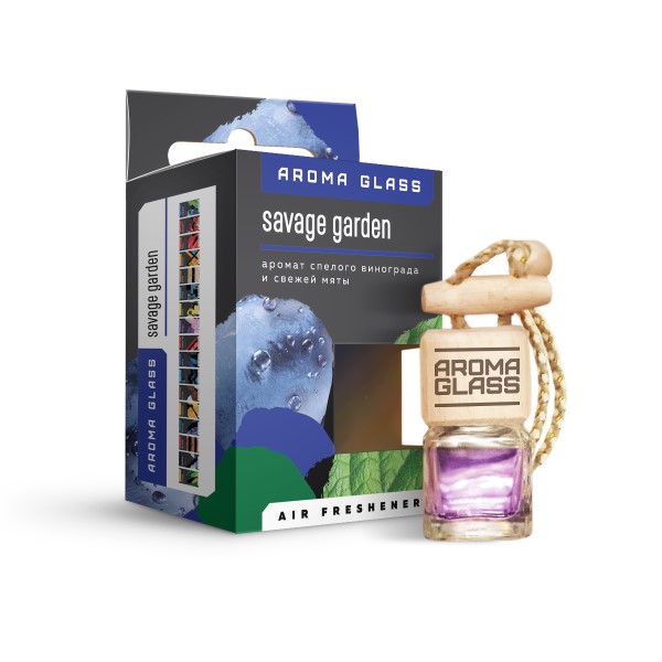Ароматизатор подвесной  Aroma Glass  Savage Garden (аромат спелого винограда и свежей мяты)