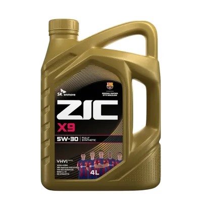 Масло моторное ZIC X9 5W30 SL A3/B3/B4 (4л.) синтетическое (бенз., диз.)