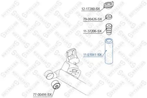Пыльник стойки Hyundai Getz Kia Picanto задн.