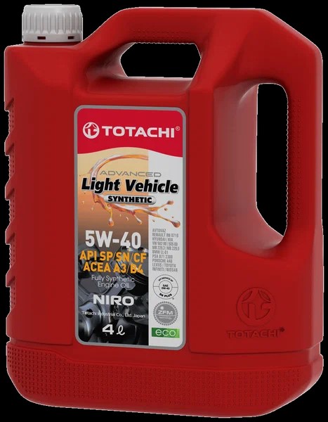 Масло моторное TOTACHI NIRO LV Synthetic 5W40 SN/CF (4л.) синтетическое