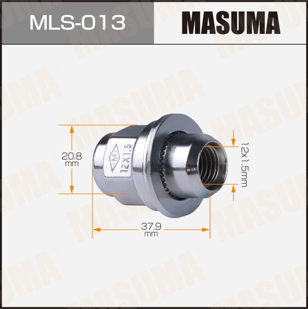 Гайка колеса M12*1.5 ключ 21мм Toyota Avensis/Corolla/RAV 4