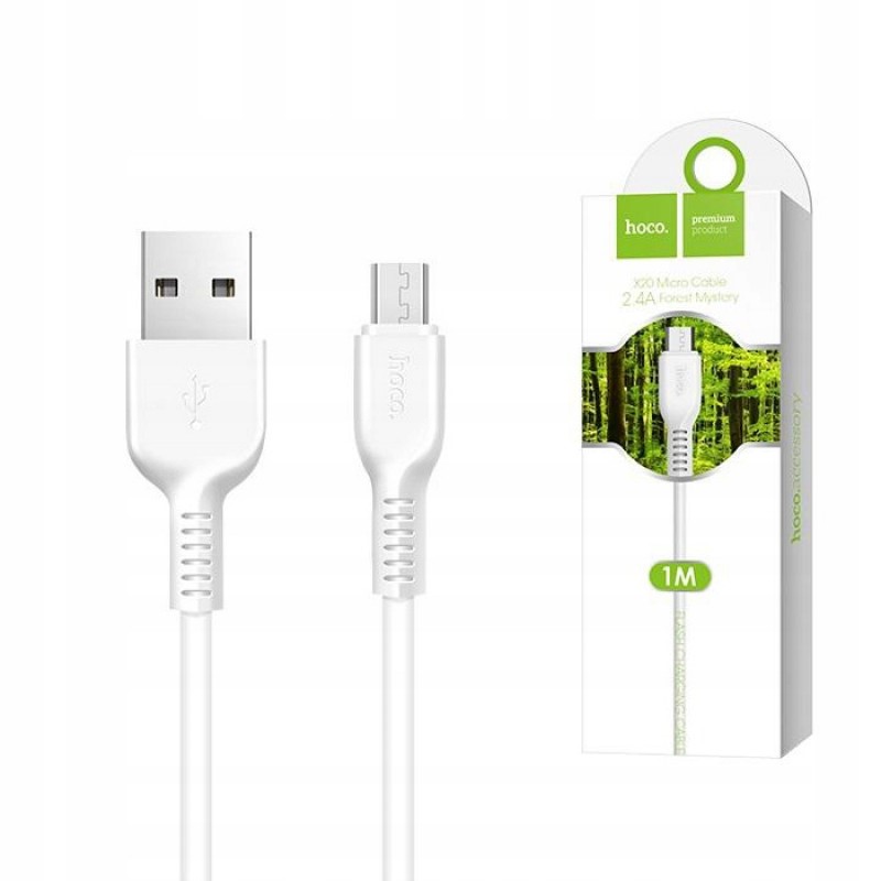 Дата-кабель универ. micro USB /Android/ 1 м, 2.4А, белый