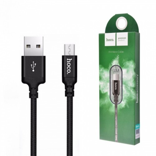 Дата-кабель универ. micro USB /Android/ 1 м, 2A, нейлоновая оплетка