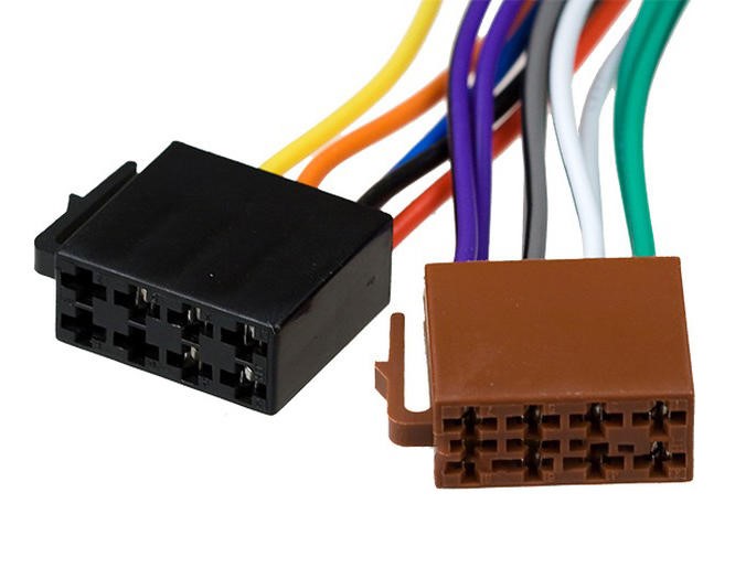 Разъем для автомагнитолы  Евро  ISO 2 гнезда акустика+питание