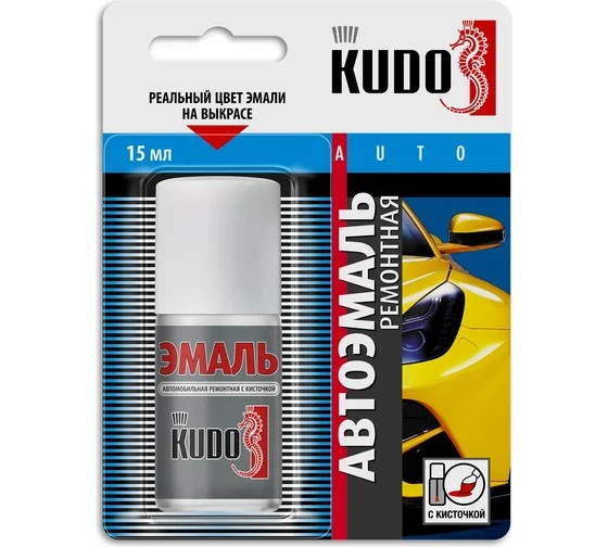 Пробник краски KUDO с кисточкой 15 мл № 513 Черный жемчуг металлик