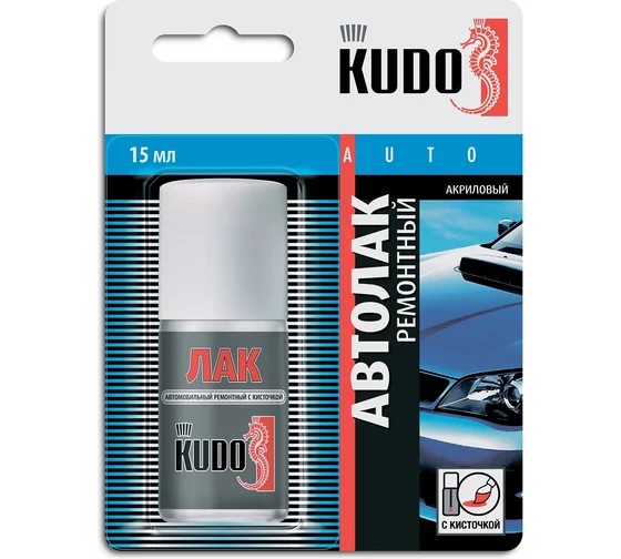 Пробник краски KUDO с кисточкой 15 мл Лак акриловый