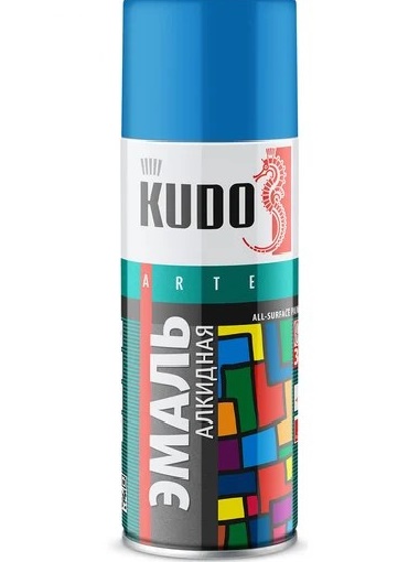 Краска спрей KUDO алкидн. Голубая 520 мл
