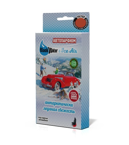 Ароматизатор под сиденье  Super Flower  Black Water&Ice Air