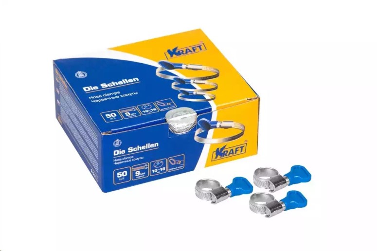 Хомут KRAFT 10-16 мм тип бабочка уп=50шт