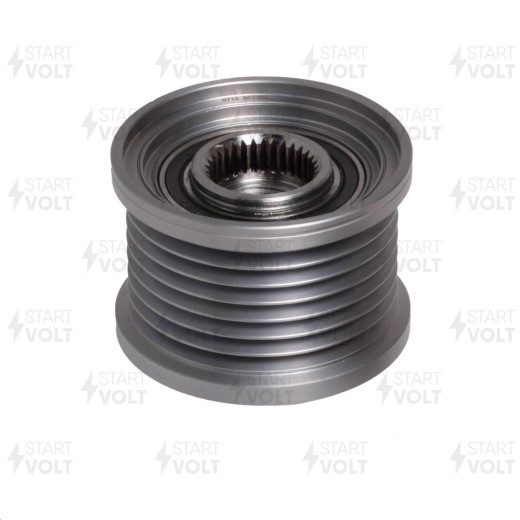 Шкив генератора Renault Duster (12-) Nissan Terrano (14-) 2.0i /7 ручейков/ с обгонной муфтой