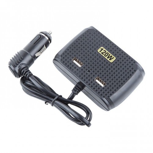 Разветвитель прикуривателя 3 гнезда + 2 USB