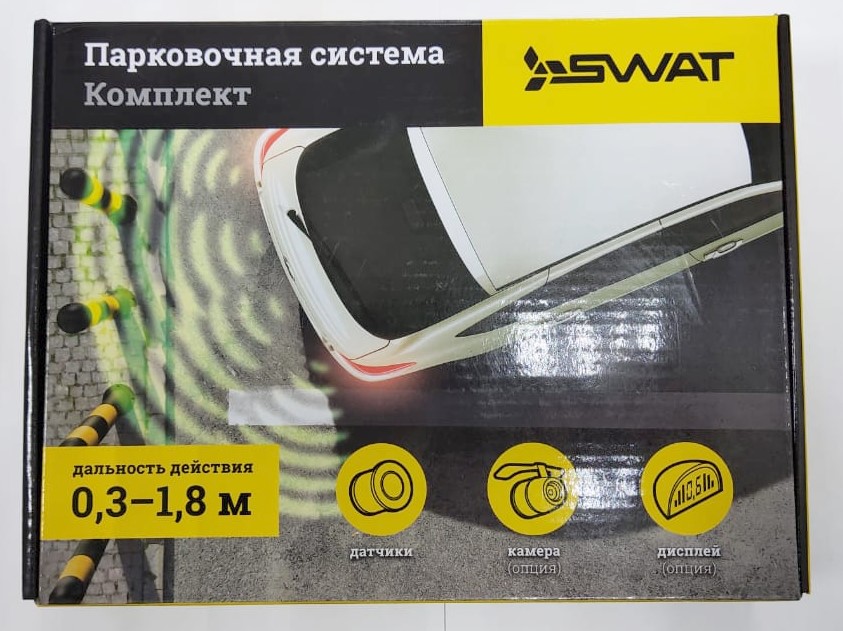 Парктроник (парковочный радар) 4 датчика, черные (диаметр 18,5 мм, фреза)