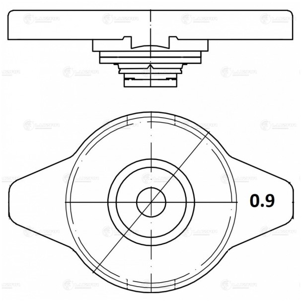 Крышка радиатора Toyota Mitsubishi Suzuki Mazda 0.9 bar (мал. клапан)